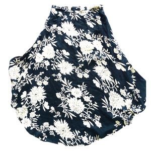 Amuse Society Alyse Black Print Midi Skirt